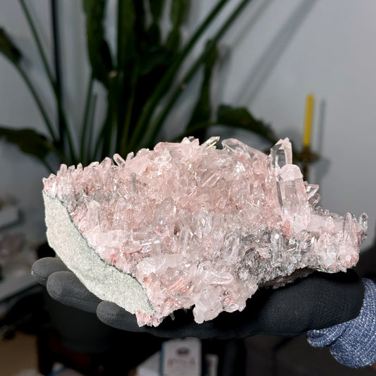 PINK LEMURIAN QUARTZ CLUSTER (P-1500) 1663G X1 | WHOLESALE LOT