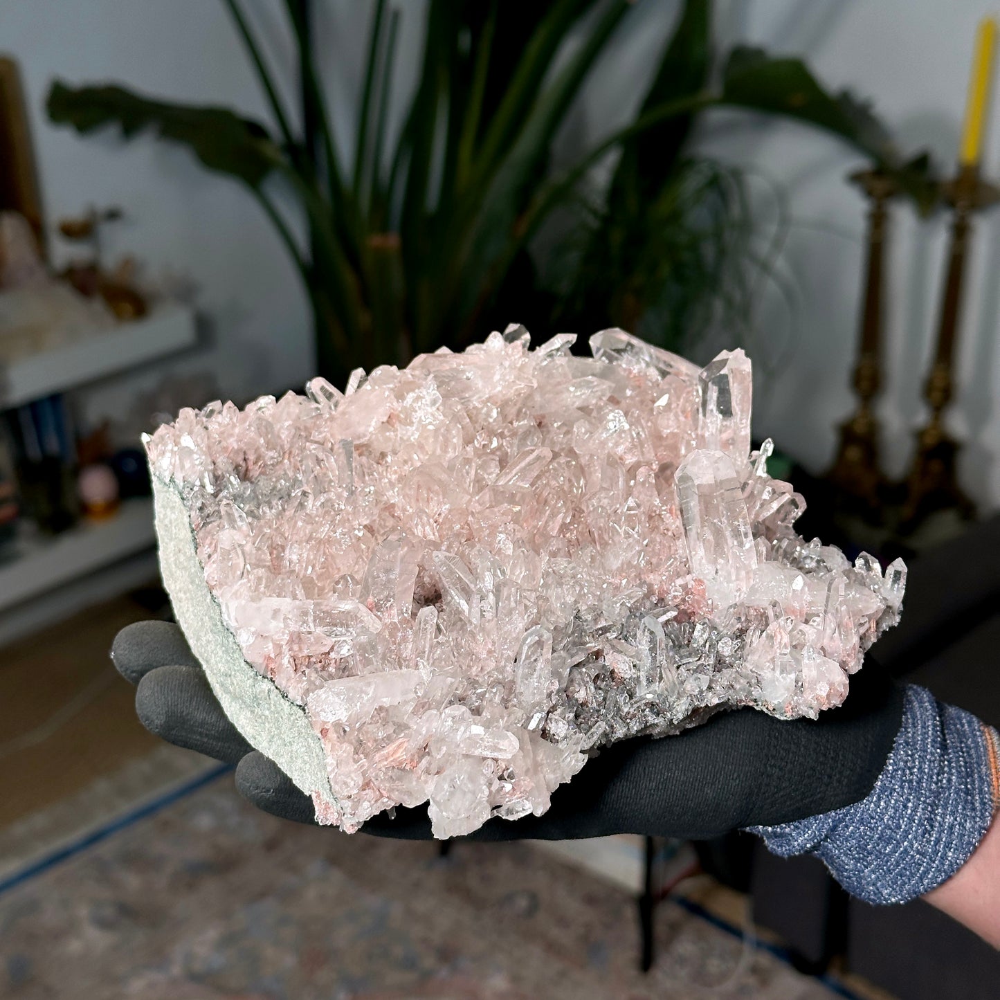 PINK LEMURIAN QUARTZ CLUSTER (P-1500) 1663G X1 | WHOLESALE LOT