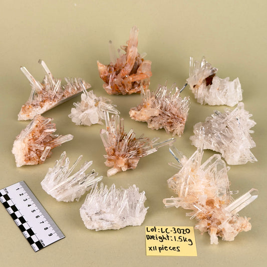 NEEDLE LEMURIAN QUARTZ CRYSTAL CLUSTERS (LC-3020) | WHOLESALE LOT | SMALL SIZE