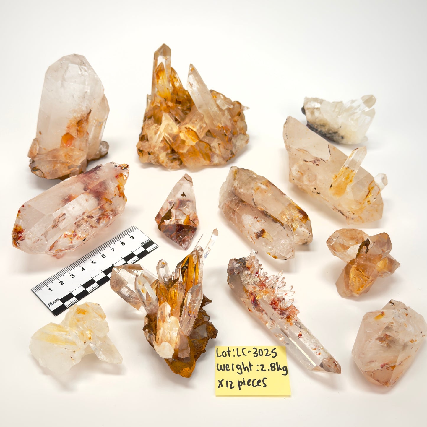 DRAGON FIRE LEMURIAN QUARTZ CLUSTERS (LC-3025) | WHOLESALE LOT | MIXED SIZE