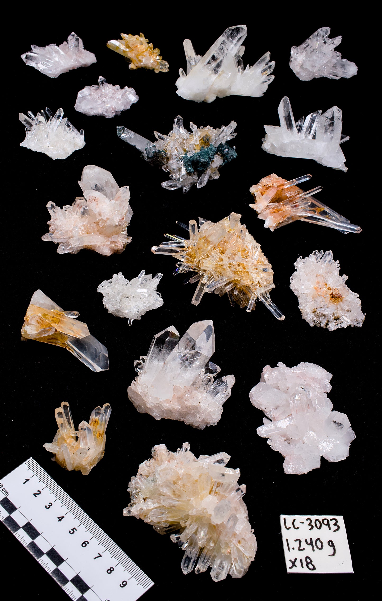 RAINBOW MIX LEMURIAN QUARTZ CLUSTERS (LC-3093) | WHOLESALE LOT | SMALL SIZE 1240g x18