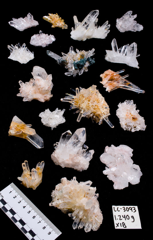 RAINBOW MIX LEMURIAN QUARTZ CLUSTERS (LC-3093) | WHOLESALE LOT | SMALL SIZE 1240g x18
