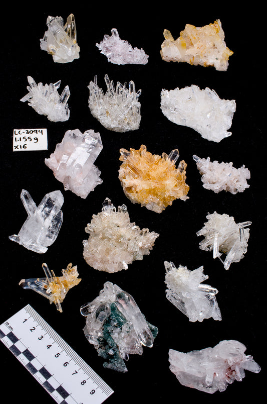 RAINBOW MIX LEMURIAN QUARTZ CLUSTERS (LC-3094) | WHOLESALE LOT | SMALL SIZE 1155g x16