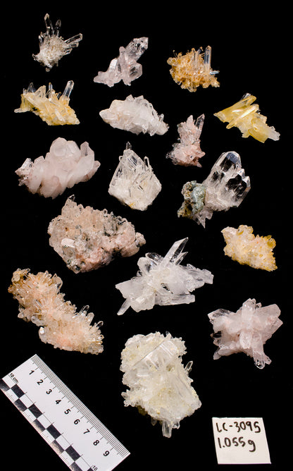 RAINBOW MIX LEMURIAN QUARTZ CLUSTERS (LC-3095) | WHOLESALE LOT | SMALL SIZE 1055g x17