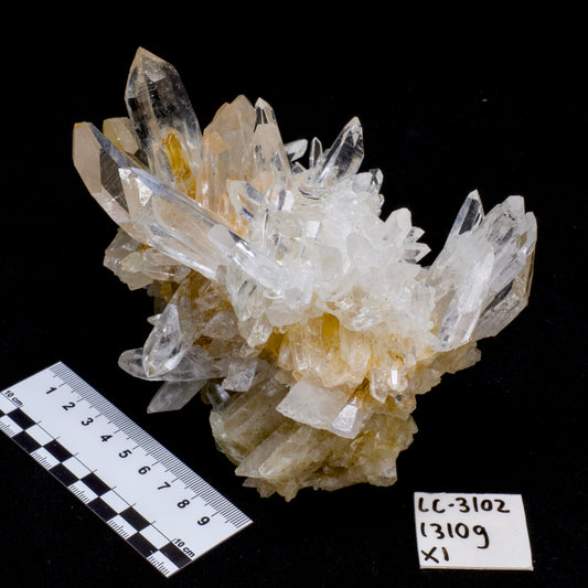 GOLDEN HEALER NEEDLE BLUE SMOKE LEMURIAN QUARTZ CLUSTERS (LC-3102) | WHOLESALE LOT | LARGE SIZE 1310g x1