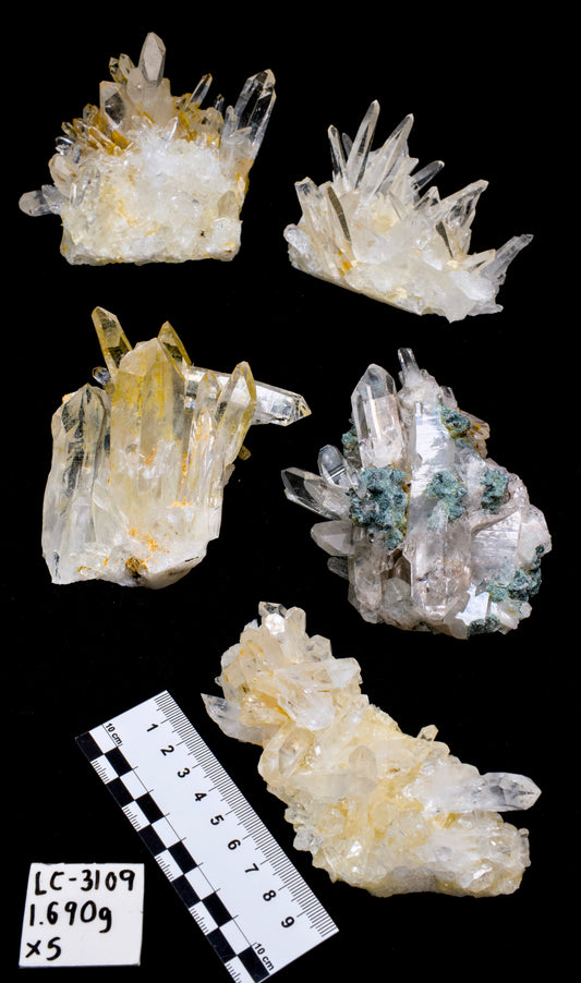 RAINBOW MIX LEMURIAN QUARTZ CLUSTERS (LC-3109) | WHOLESALE LOT | MEDIUM SIZE 1690g x5