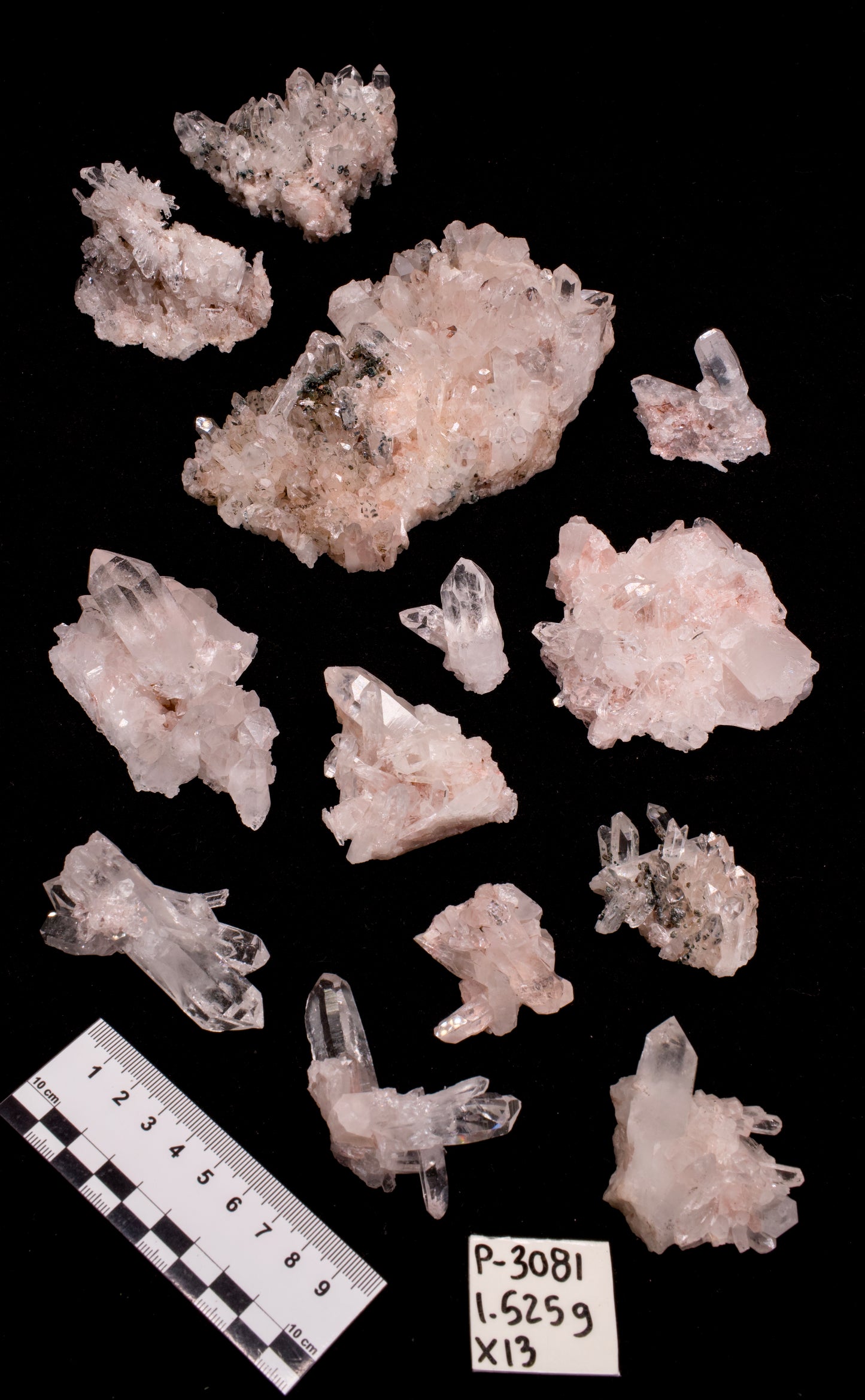 PINK LEMURIAN QUARTZ CLUSTERS (P-3081) | WHOLESALE LOT | SMALL SIZE 1525g x13