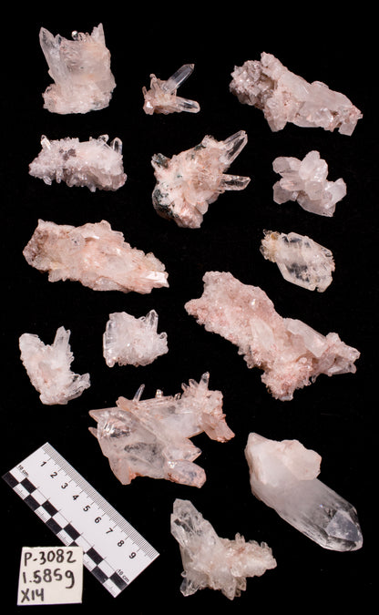 PINK LEMURIAN QUARTZ CLUSTERS (P-3082) | WHOLESALE LOT | SMALL SIZE 1585g x14