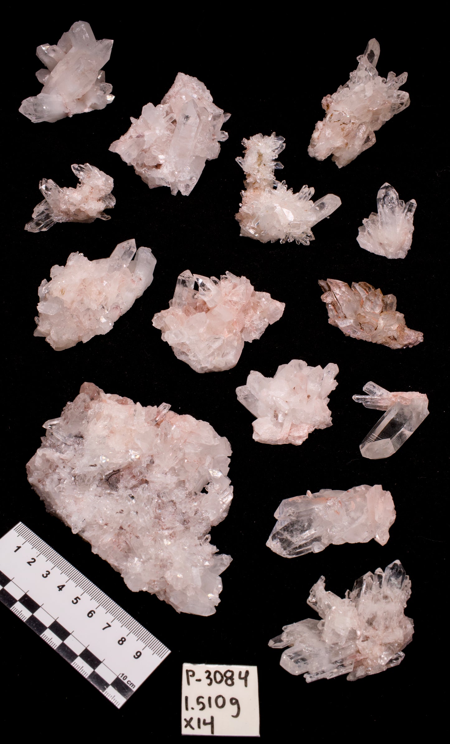 PINK LEMURIAN QUARTZ CLUSTERS (P-3084) | WHOLESALE LOT | SMALL SIZE 1510g x14