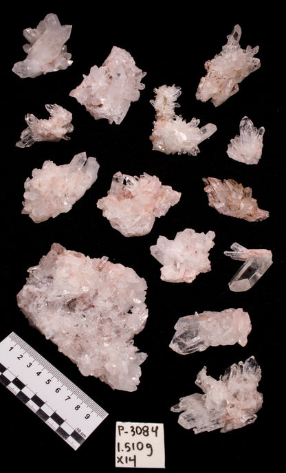 PINK LEMURIAN QUARTZ CLUSTERS (P-3084) | WHOLESALE LOT | SMALL SIZE 1510g x14