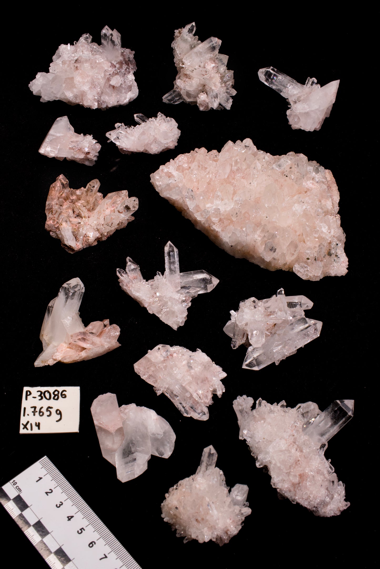 PINK LEMURIAN QUARTZ CLUSTERS (P-3086) | WHOLESALE LOT | SMALL SIZE 1765g x14