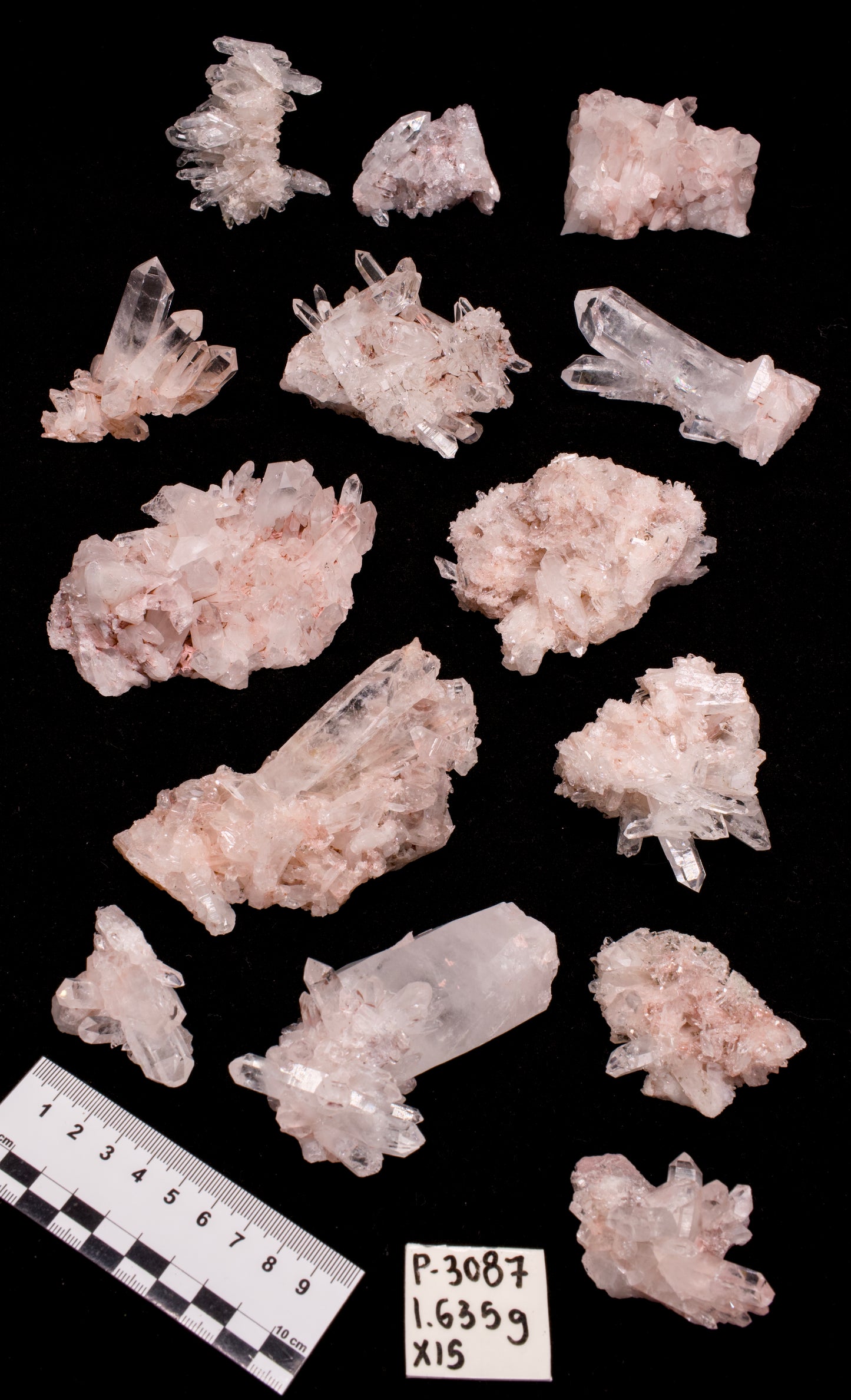 PINK LEMURIAN QUARTZ CLUSTERS (P-3087) | WHOLESALE LOT | SMALL SIZE 1635g x15