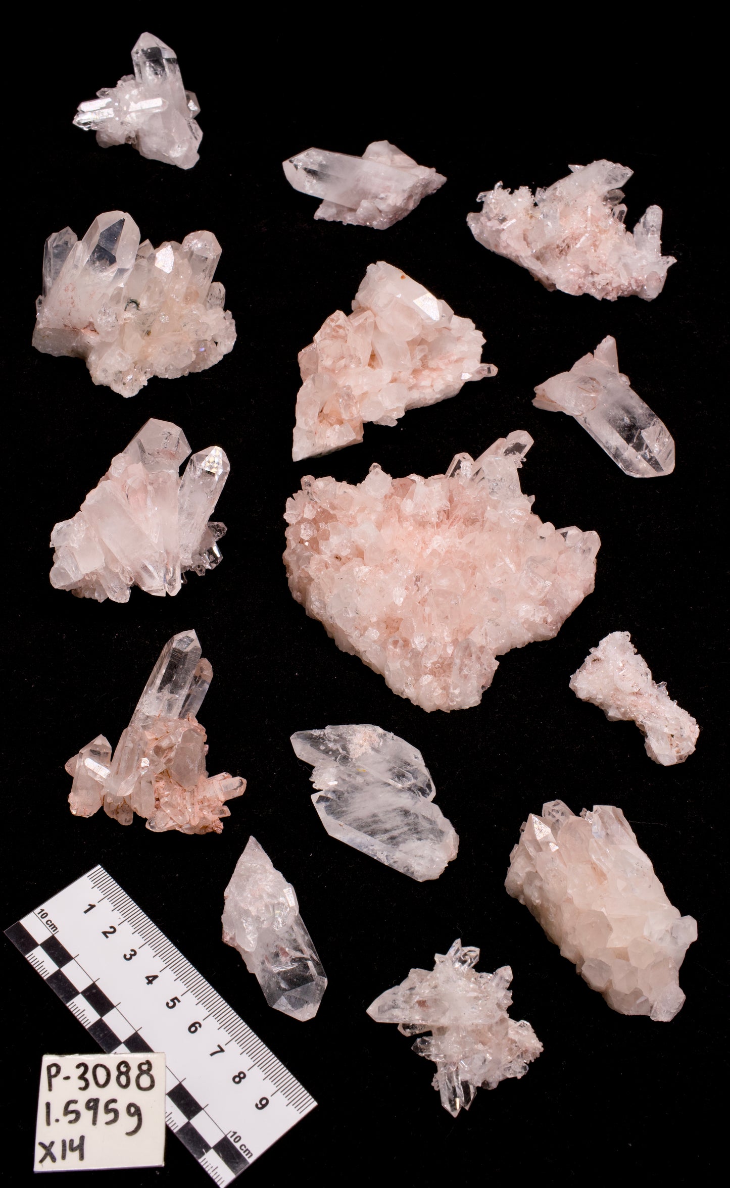 PINK LEMURIAN QUARTZ CLUSTERS (P-3088) | WHOLESALE LOT | SMALL SIZE 1595g x14