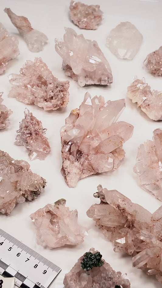Pink Lemurian Quartz Clusters Small/Medium Size (P-1393)