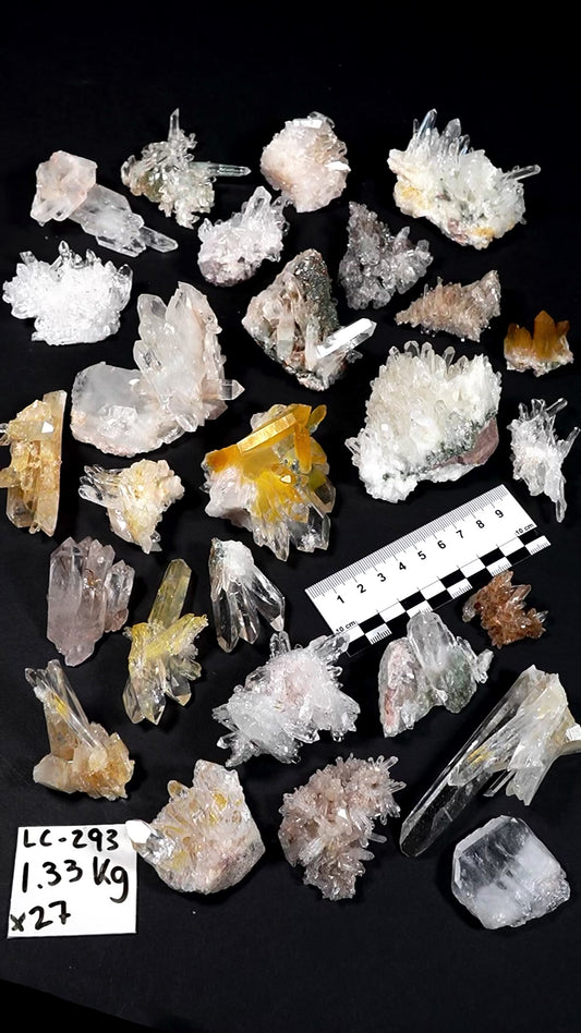 Lemurian Quartz Clusters mixed selection Rainbow Lot (LC-293)