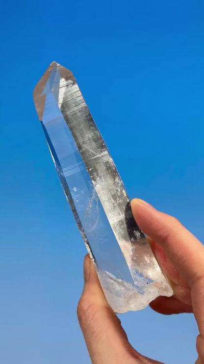 コロンビア産 ペーニャス ブランカス レムリアン クォーツ クリスタル ポイント (CO-216) 129g