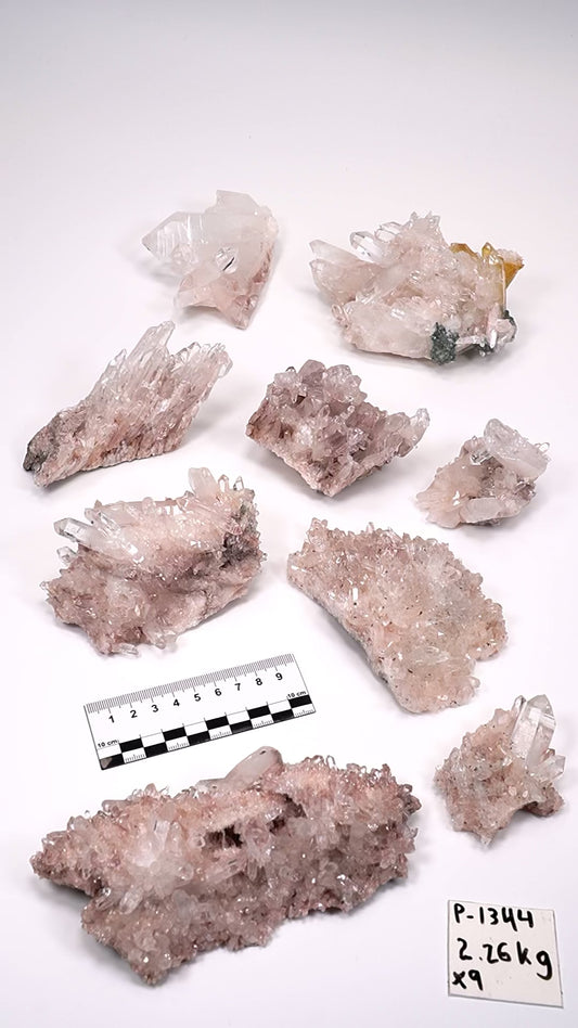 Pink Lemurian Quartz Clusters Small Size (P-1344)