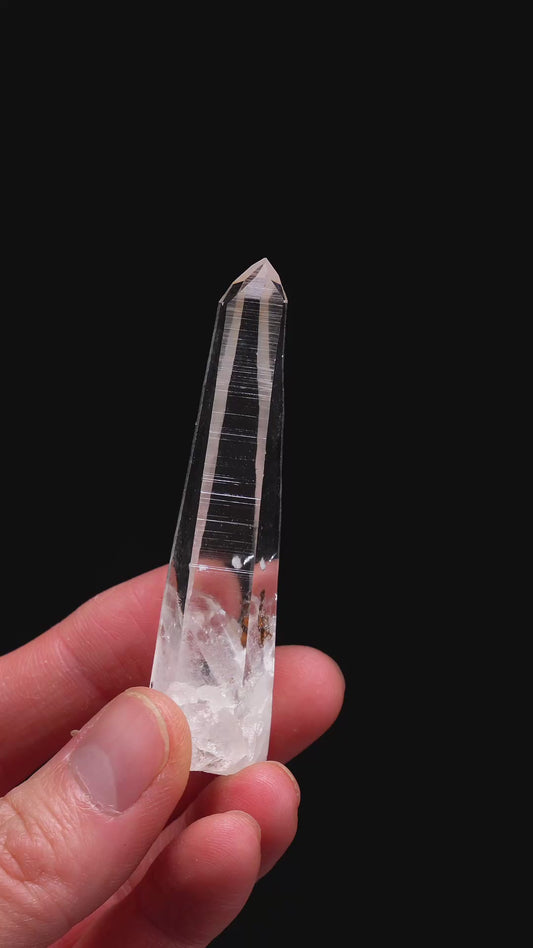 PEÑAS BLANCAS LASER SUPER OPTICAL LEMURIAN QUARTZ POINTS (PB-3013) | WHOLESALE LOT | MEDIUM SIZE 445g x18