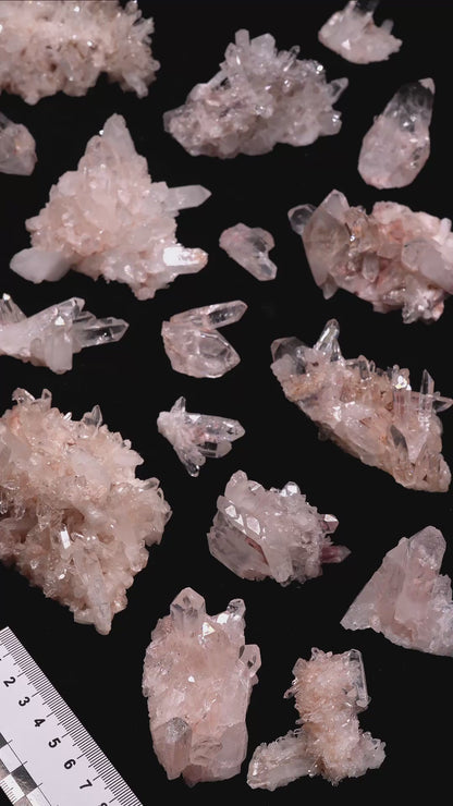 PINK LEMURIAN QUARTZ CLUSTERS (P-3089) | WHOLESALE LOT | SMALL SIZE 1690g x17