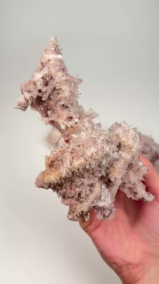 Pink Lemurian Quartz Cluster medium size (Lot: P-1224)