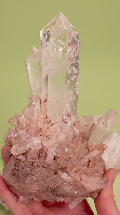 PINK LEMURIAN QUARTZ CLUSTERS (P-3014) | WHOLESALE LOT | MIXED SIZE