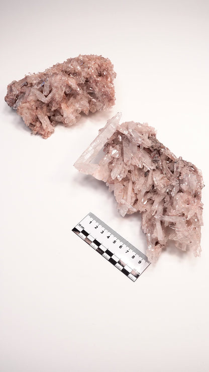 PINK LEMURIAN QUARTZ CLUSTERS LARGE SIZE (P-1447) 2,464 G X2 | WHOLESALE LOT