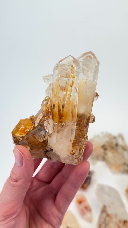 DRAGON FIRE LEMURIAN QUARTZ CLUSTERS (LC-3031) | WHOLESALE LOT | MIXED SIZE