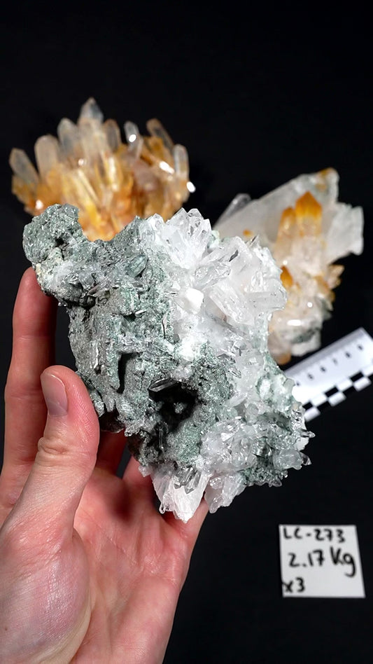 Lemurian Quartz Clusters mixed selection Rainbow Lot (LC-273)