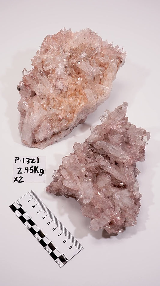 Pink Lemurian Quartz Clusters (P-1321)