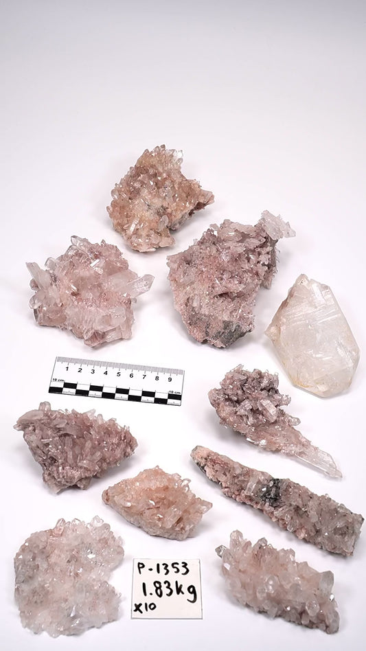 Pink Lemurian Quartz Clusters small/medium (P-1353)
