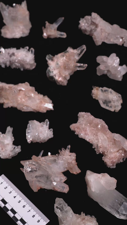 PINK LEMURIAN QUARTZ CLUSTERS (P-3082) | WHOLESALE LOT | SMALL SIZE 1585g x14