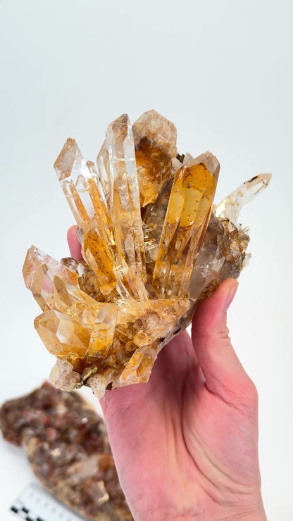 DRAGON FIRE LEMURIAN QUARTZ CLUSTERS (LC-3036) | WHOLESALE LOT | MIXED SIZE