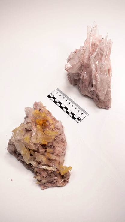 PINK LEMURIAN QUARTZ CLUSTERS LARGE SIZE (P-1439) 2,358 G X2 | WHOLESALE LOT