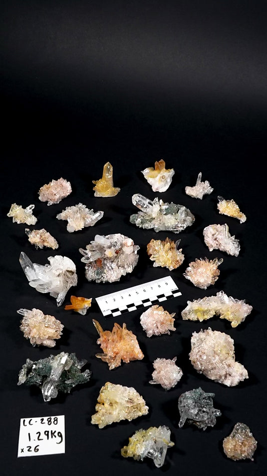 Lemurian Quartz Clusters mixed selection Rainbow Lot (LC-288)