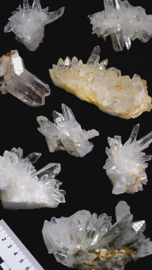 RAINBOW MIX LEMURIAN QUARTZ CLUSTERS (LC-3108) | WHOLESALE LOT | MEDIUM SIZE 1690g x8