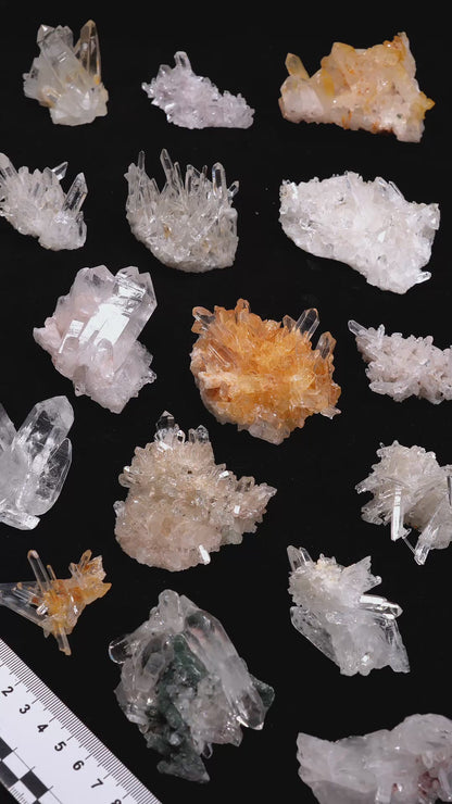 RAINBOW MIX LEMURIAN QUARTZ CLUSTERS (LC-3094) | WHOLESALE LOT | SMALL SIZE 1155g x16