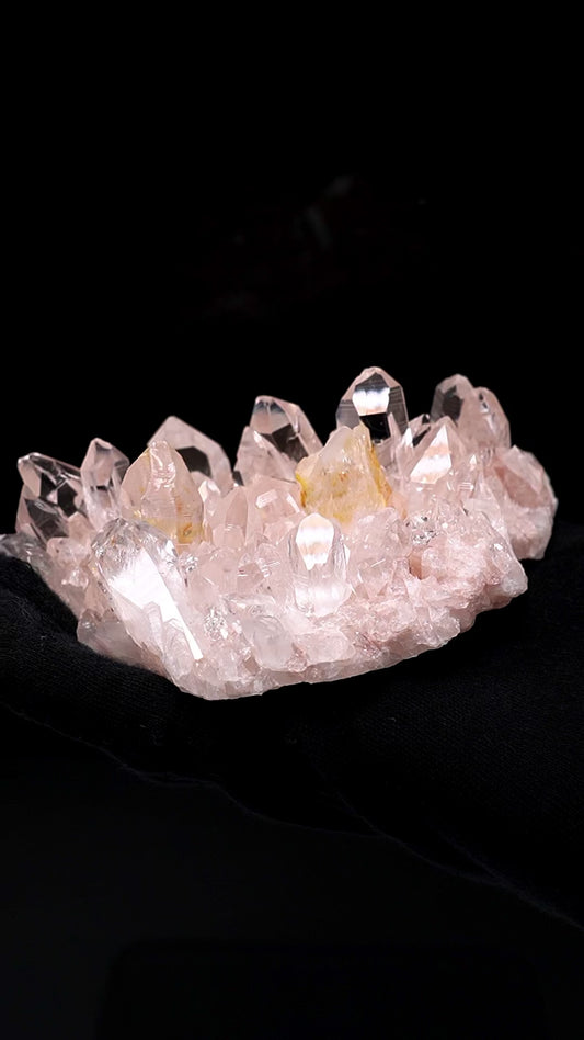 Pink Lemurian Quartz Cluster AAA Collector Specimen (Lot: P-1376)
