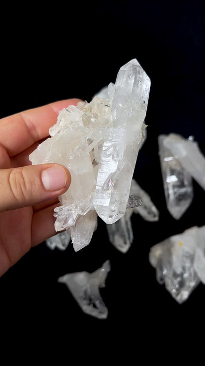 Lemurian Quartz Clusters mixed selection (LC-340) 1215g  x7 pieces