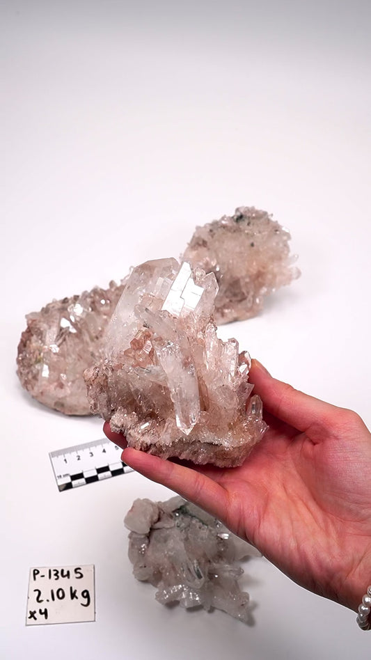 Pink Lemurian Quartz Clusters medium size (P-1345)