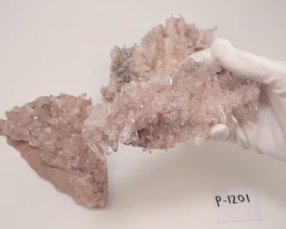 Pink Lemurian Quartz Clusters Medium size (P-1201) 1728g x3