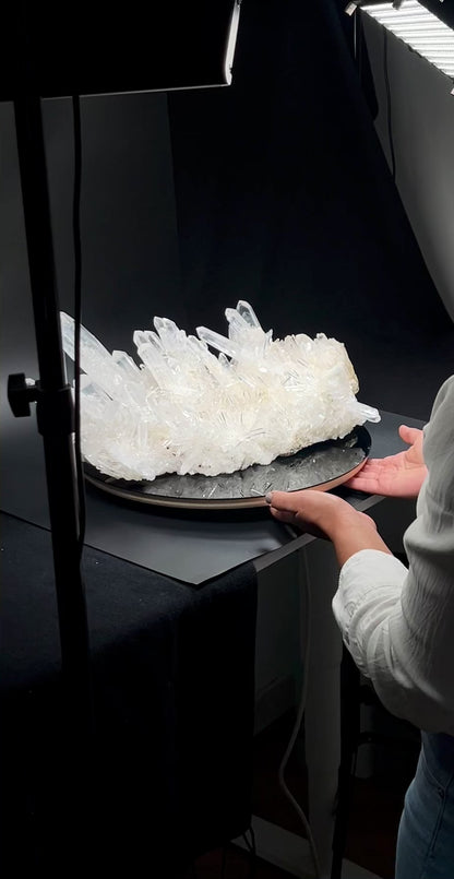 Extra rare Phantom Blue Smoke Lemurian Quartz Cluster XL size! WHOLESALE (LC-303) 11500g  x1 piece