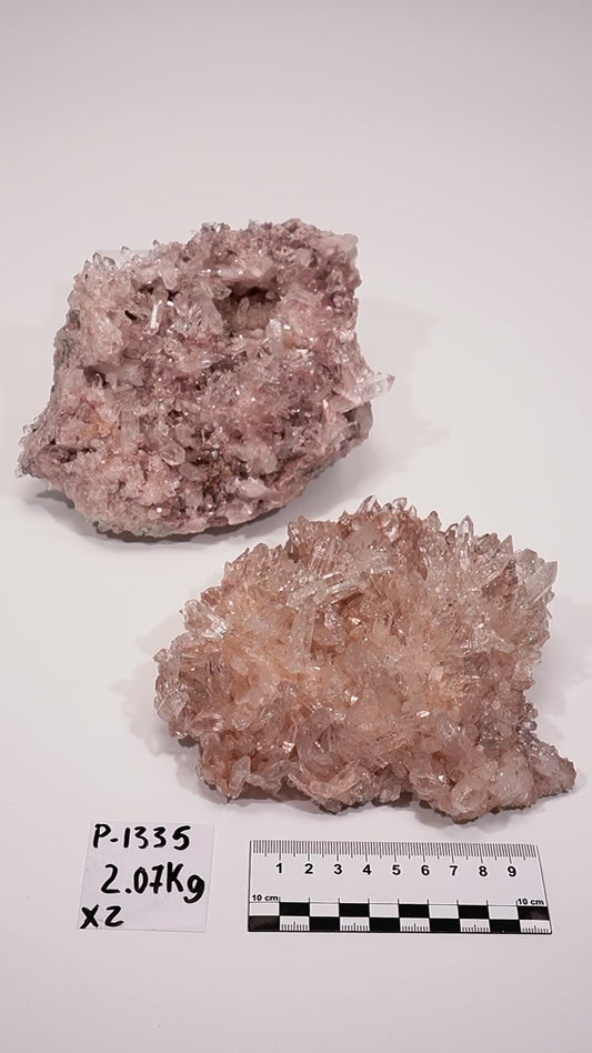 Pink Lemurian Quartz Clusters (P-1335)