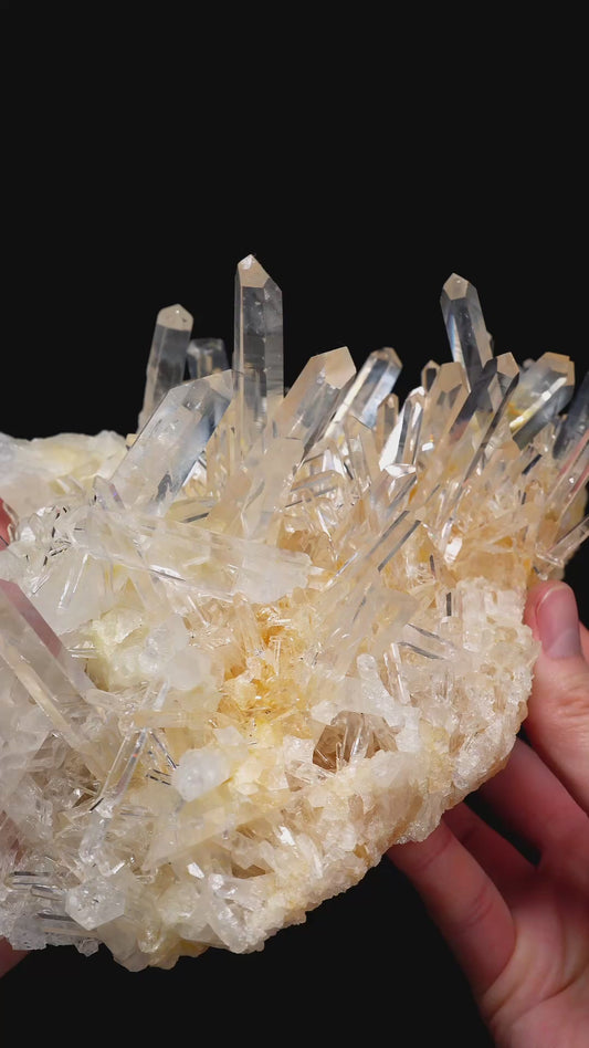 GOLDEN HEALER NEEDLE BLUE SMOKE LEMURIAN QUARTZ CLUSTERS (LC-3071) | WHOLESALE LOT | LARGE SIZE 2455g x1