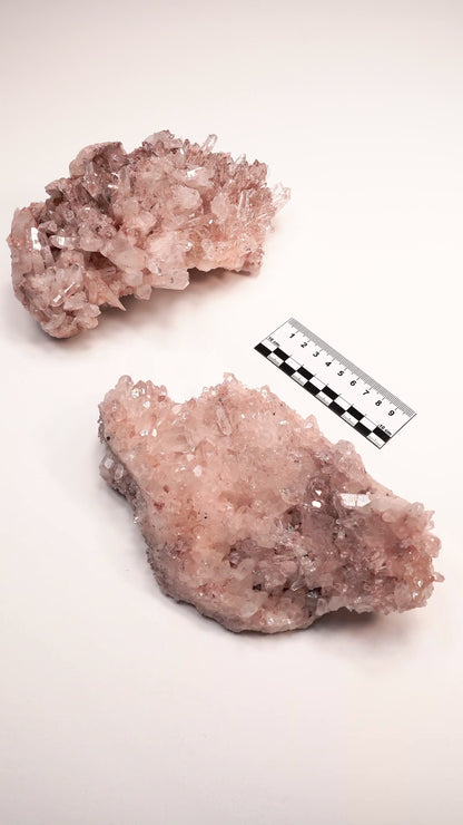 PINK LEMURIAN QUARTZ CLUSTERS LARGE SIZE (P-1442) 2.420 G X2 | WHOLESALE LOT