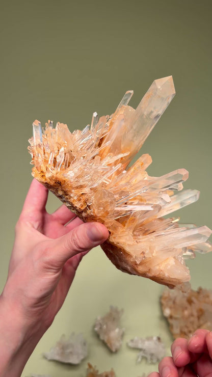 NEEDLE LEMURIAN QUARTZ CRYSTAL CLUSTERS (LC-3013) | WHOLESALE LOT | MIXED SIZE