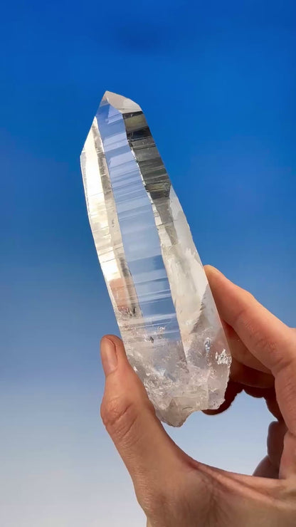 板状光の剣 ペーニャス ブランカス レムリアン クォーツ クリスタル ポイント コロンビア産 (CO-210) 194g
