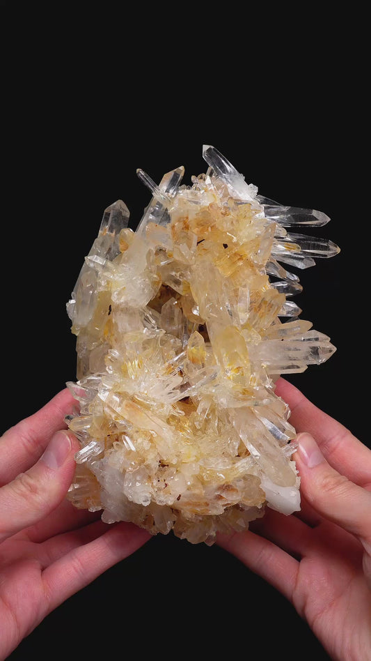 GOLDEN HEALER DNA BLUE SMOKE LEMURIAN QUARTZ CLUSTERS (LC-3062) | WHOLESALE LOT | LARGE SIZE 1240g x1