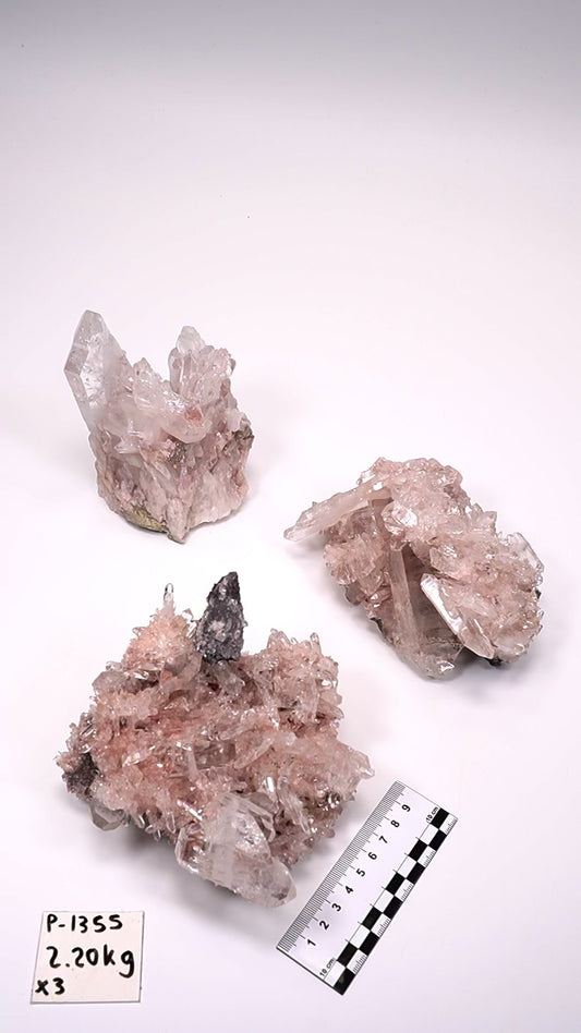Pink Lemurian Quartz Clusters (P-1355)