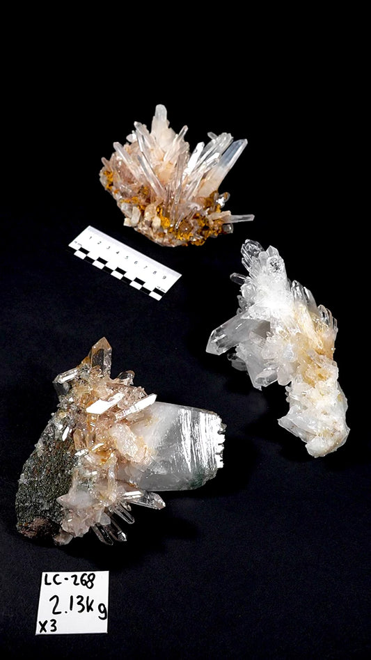 Lemurian Quartz Clusters mixed selection Rainbow Lot (LC-268)