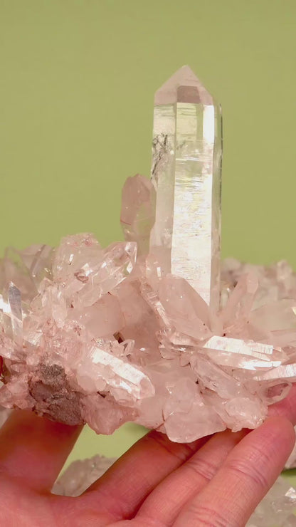 PINK LEMURIAN QUARTZ CLUSTERS (P-3011) | WHOLESALE LOT | MEDIUM SIZE